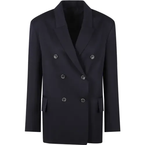 Blazers, female, , Size: S Double-Breasted Wool Kette Blazer Fw24 - Nine In The Morning - Modalova