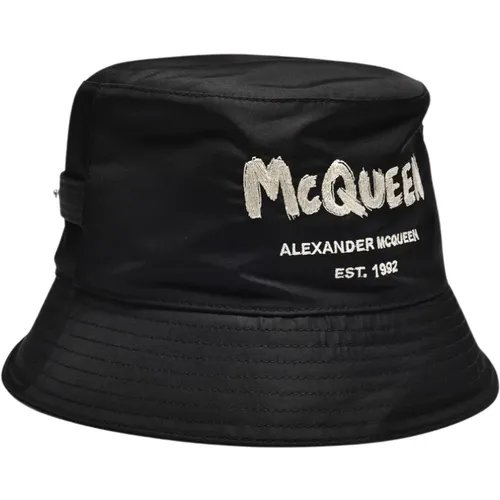 Hats, male, , Size: M Graffiti Bucket Hat in Polyester - alexander mcqueen - Modalova