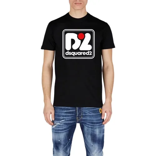 Herren T-Shirt , Herren, Größe: S - Dsquared2 - Modalova