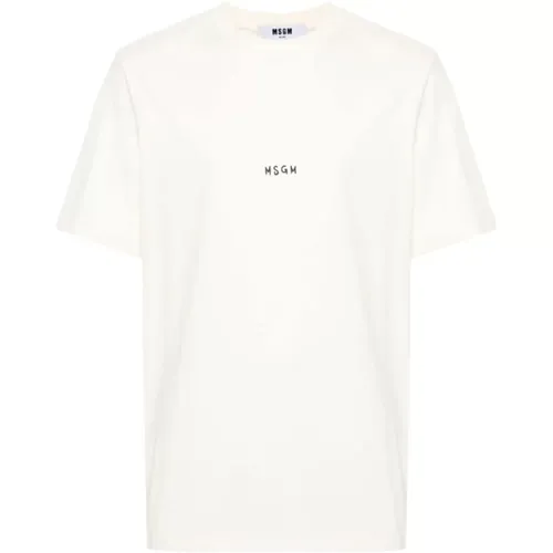 Logo Piccolo T-Shirt , Herren, Größe: XL - Msgm - Modalova