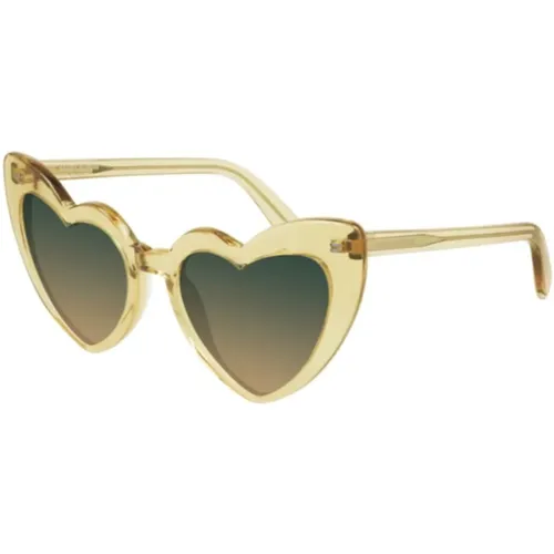 New Wave LouLou Heart Sunglasses Green , female, Sizes: 54 MM - Saint Laurent - Modalova