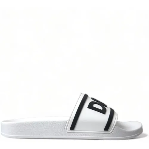 Sliders, male, , Size: 8 US Elegant Logo Slides - Dolce & Gabbana - Modalova