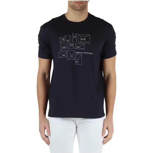 Regular Fit Pima Cotton T-Shirt , male, Sizes: 2XL, M, S - Armani Exchange - Modalova