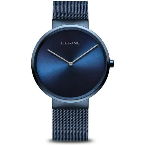 Watches, unisex, , Size: ONE SIZE Classic Unisex Watch Sapphire Glass, Stainless Steel, Blue14539-397 - Bering - Modalova