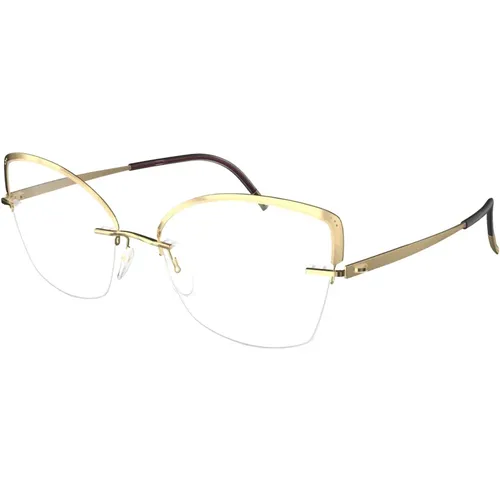 Glasses, unisex, , Size: 54 MM Gold Polished Eyewear Frames Artline 5546/Jt - Silhouette - Modalova