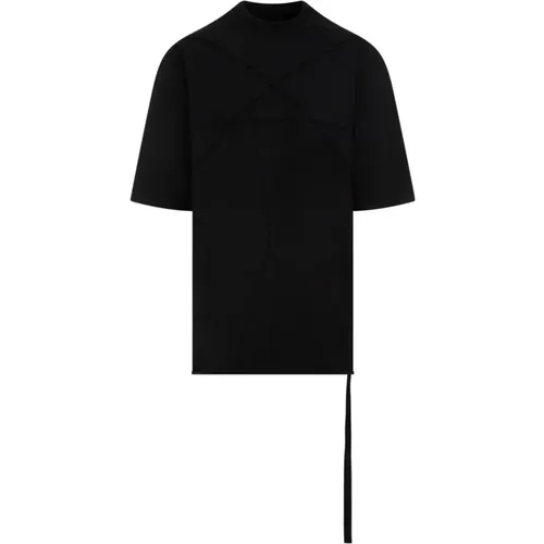 Schwarzes Baumwoll-T-Shirt Jumbo SS , Herren, Größe: XL - Rick Owens - Modalova