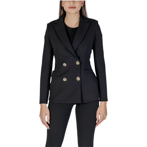 Blazers, female, , Size: L Lapel Collar Blazer with Pockets - RINASCIMENTO - Modalova