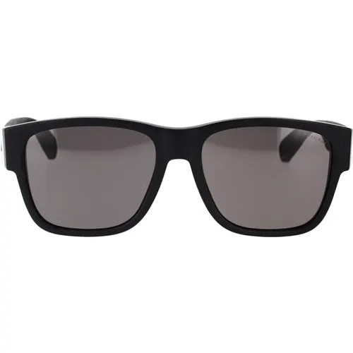Geometric Shape Sunglasses with Dark Grey Lenses , unisex, Sizes: 56 MM - Bvlgari - Modalova