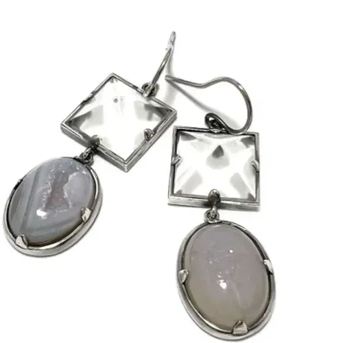 Pre-owned Jewellery, female, , Size: ONE SIZE Pre-owned Silver earrings - Bottega Veneta Vintage - Modalova