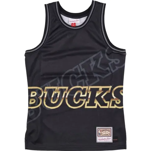 Sportswear, male, , Size: XL Milwaukee Bucks Basketball Tank Top - Mitchell & Ness - Modalova