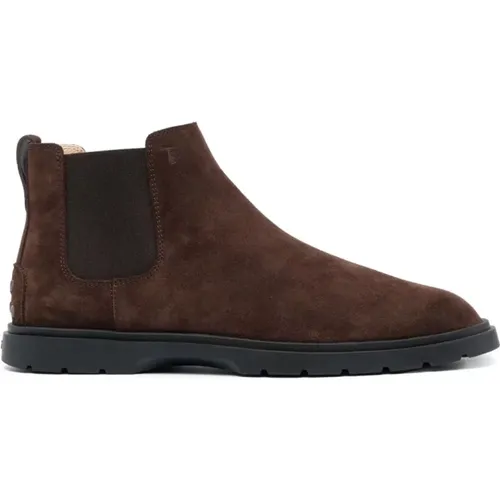 Chelsea Boots, male, , Size: 8 1/2 US Suede Tronchetto Boots - TOD'S - Modalova