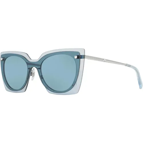 Blaue Cat Eye Sonnenbrille für Frauen - Swarovski - Modalova