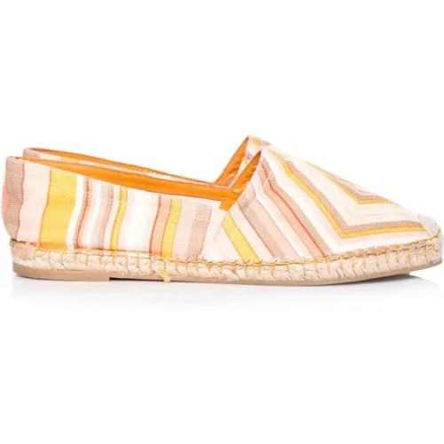 Pre-owned Shoes, female, , Size: 9 US Pre-owned Striped canvas espadrilles - Valentino Vintage - Modalova