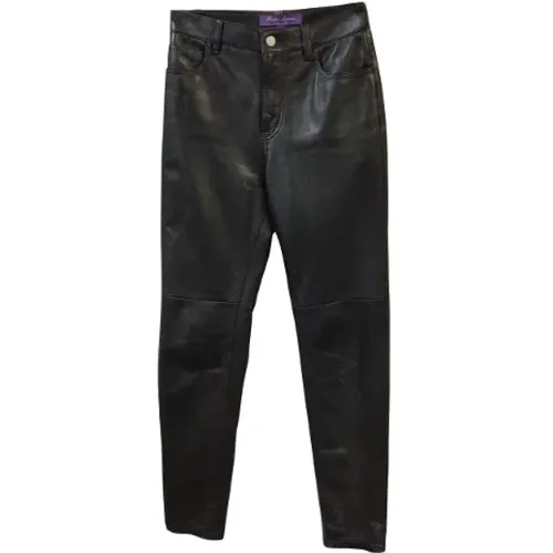 Pre-owned Leather bottoms , female, Sizes: 2XS - Ralph Lauren Pre-owned - Modalova