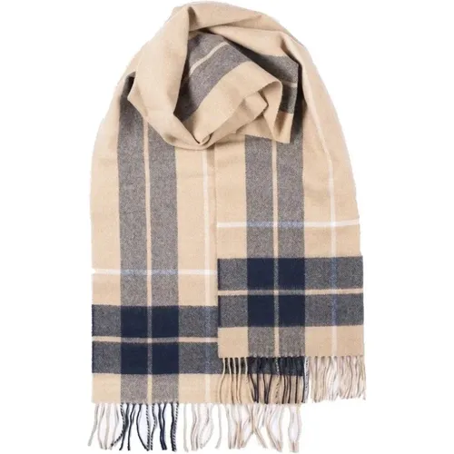 Oversized Lambswool Scarf - Camel Check , female, Sizes: ONE SIZE - Gloverall - Modalova