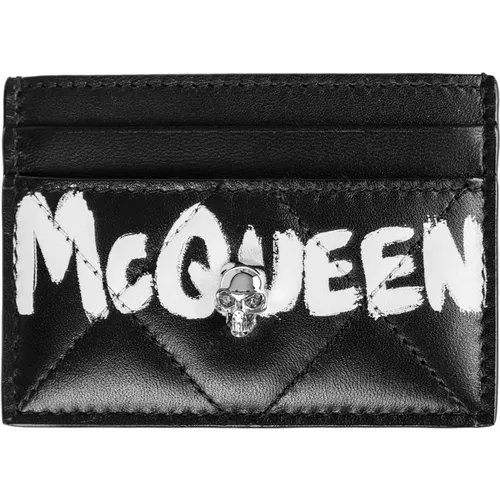 Wallets & Cardholders, female, , Size: ONE SIZE Alexander Queen Leather Wallet - alexander mcqueen - Modalova