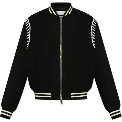 Bomber Jackets, male, , Size: L Wool jacket - alexander mcqueen - Modalova