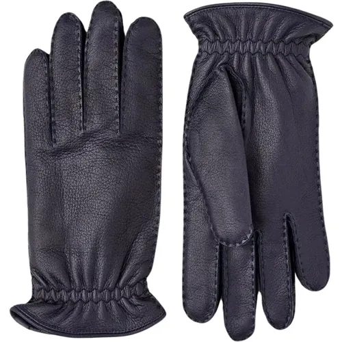 Handsewn Elk Leather Gloves with Cashmere Lining , male, Sizes: 8 IN, 9 1/2 IN, 10 IN, 8 1/2 IN, 10 1/2 IN, 9 IN - Hestra - Modalova