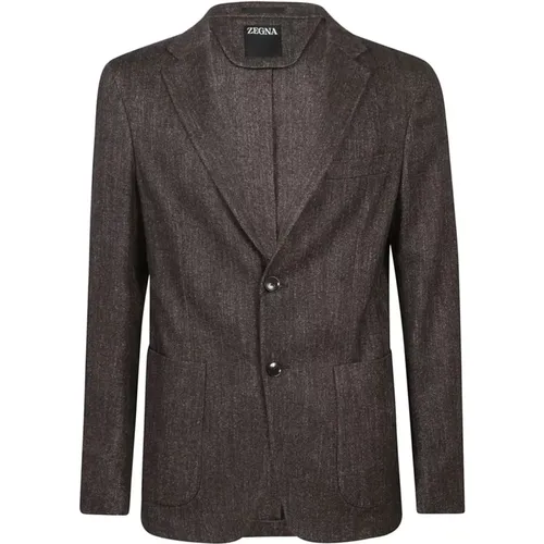 Blazers, male, , Size: L Outerwear Jacket Aw24 - Ermenegildo Zegna - Modalova