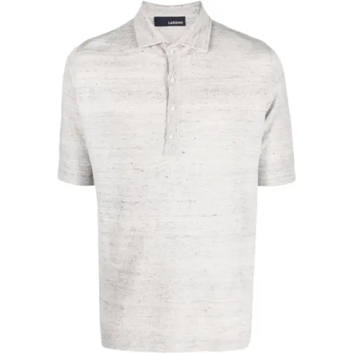 Mélange fine-knit polo shirt , male, Sizes: 2XL - Lardini - Modalova