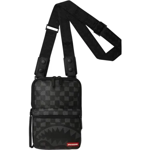 Messenger Bags, male, , Size: ONE SIZE Hangover Drip Check Sling - Sprayground - Modalova