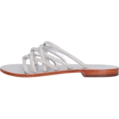 Sandalen Silber , Damen, Größe: 38 EU - Emanuelle Vee - Modalova