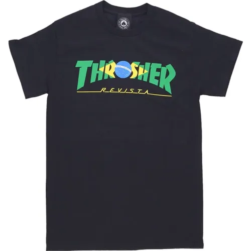 T-Shirts, male, , Size: M Brazil Revista Tee T-Shirt - Thrasher - Modalova