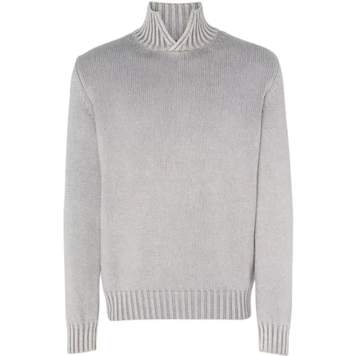 Grauer Wollrippenpullover Dondup - Dondup - Modalova