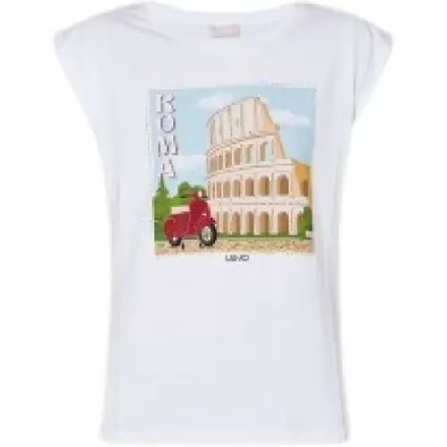 Europäische Stadt-inspirierte T-Shirt Kollektion , Damen, Größe: M - Liu Jo - Modalova