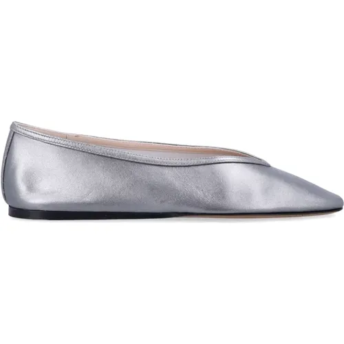 Silver Closed Ballet Flats Luna Shoes , female, Sizes: 5 UK, 4 UK, 3 UK - Le Monde Beryl - Modalova