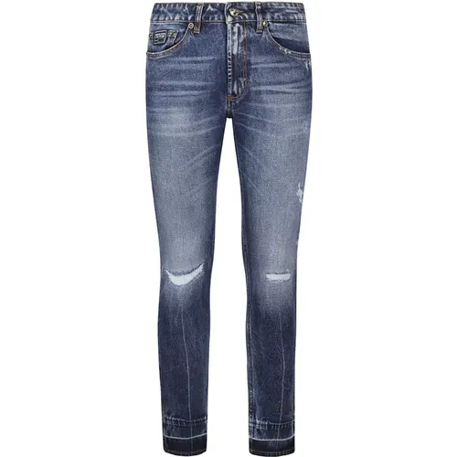 Schmale Dundee Jeans , Herren, Größe: W31 - Versace Jeans Couture - Modalova