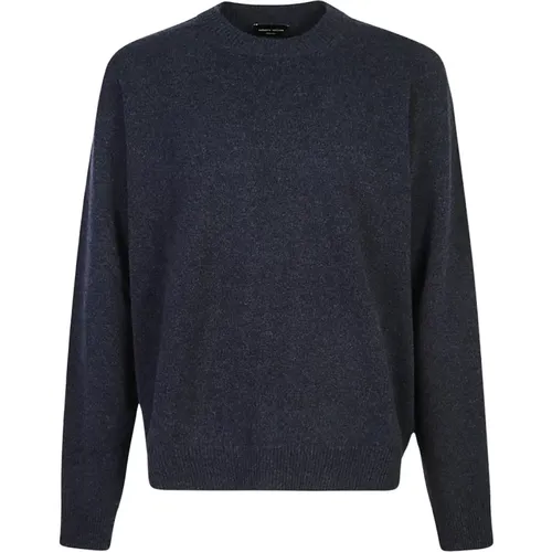 Round-neck Knitwear, male, , Size: XL Sweaters for Men - Roberto Collina - Modalova