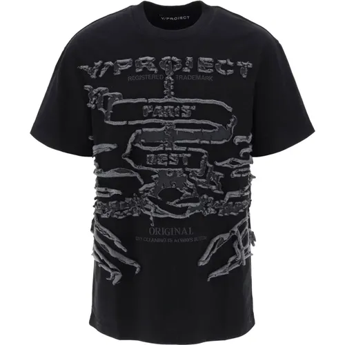 Verwaschenes Paris Best Oversized T-Shirt , Herren, Größe: L - Y/Project - Modalova