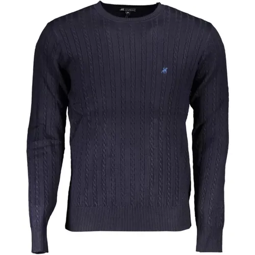 Blauer Crew Neck Sweater mit Stickerei - U.S. Polo Assn. - Modalova