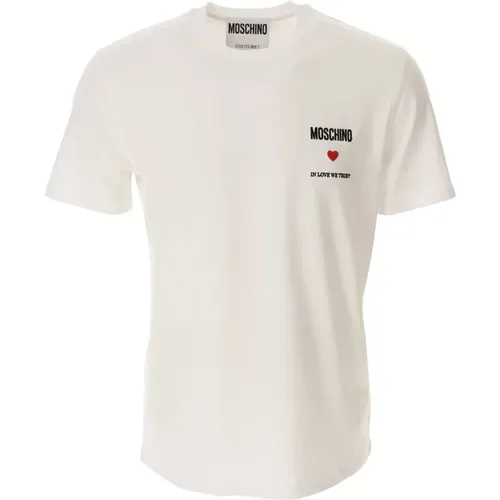 Liebe Vertrauen Jersey T-shirt , Herren, Größe: S - Moschino - Modalova