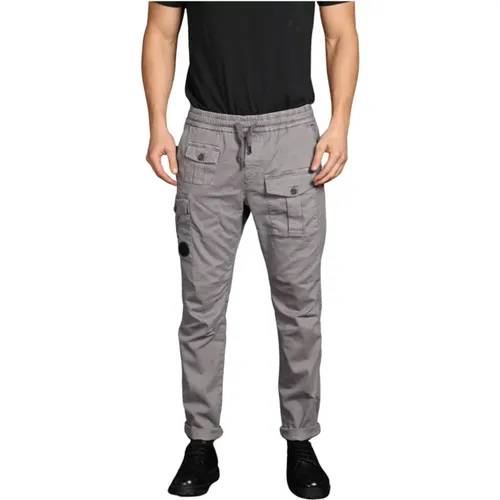 Herren Cargo Hose Karotten Passform Grau , Herren, Größe: M - Mason's - Modalova