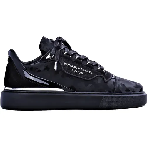 Schwarze Sneakers - Regular Fit , Herren, Größe: 40 EU - Benjamin Berner - Modalova