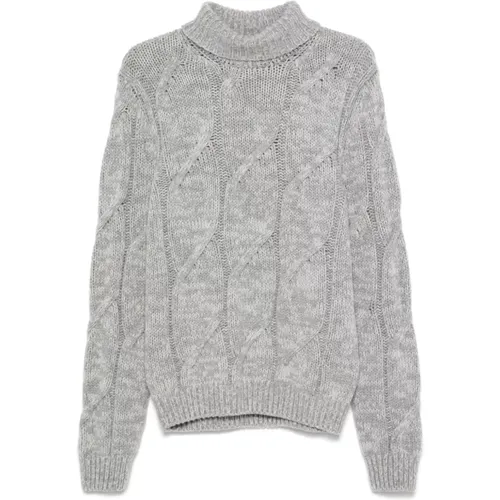 Luxurious Grey Sweater for Men , male, Sizes: M, XL, 2XL - Corneliani - Modalova