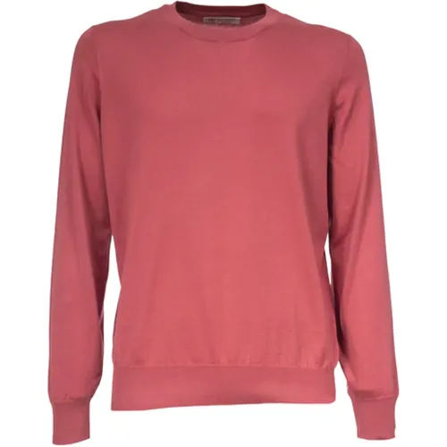 Cotton Crewneck Sweater Ribbed Slim Fit , male, Sizes: L, 3XL, XL, 2XL - BRUNELLO CUCINELLI - Modalova