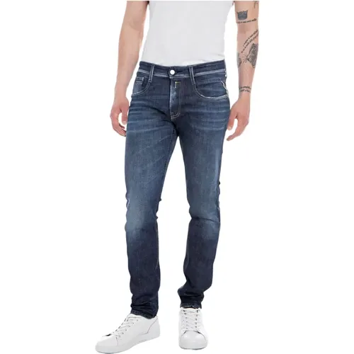 Slim-fit Denim Jeans , Herren, Größe: W31 - Replay - Modalova