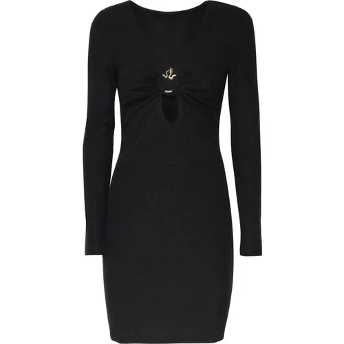 Schwarzes Schlangenkreis Kleid , Damen, Größe: 2XS - Just Cavalli - Modalova