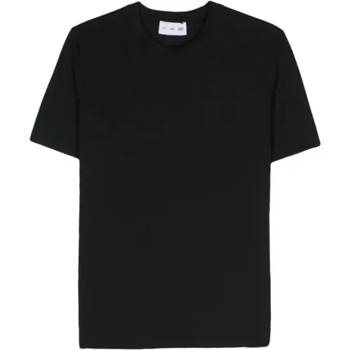 Schwarzes Jersey T-Shirt mit Logo-Print , Herren, Größe: XL - Post Archive Faction - Modalova