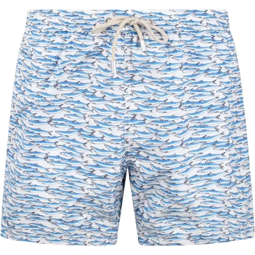 Beachwear, male, , Size: XL Undersea Fish Swimshorts - MC2 Saint Barth - Modalova