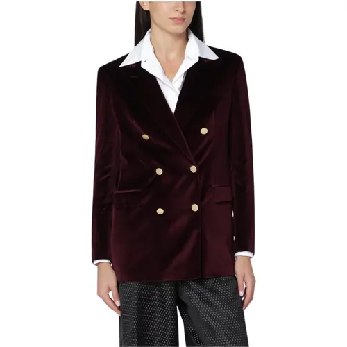 Blazers, female, , Size: M Stretch Blazer - Tagliatore - Modalova