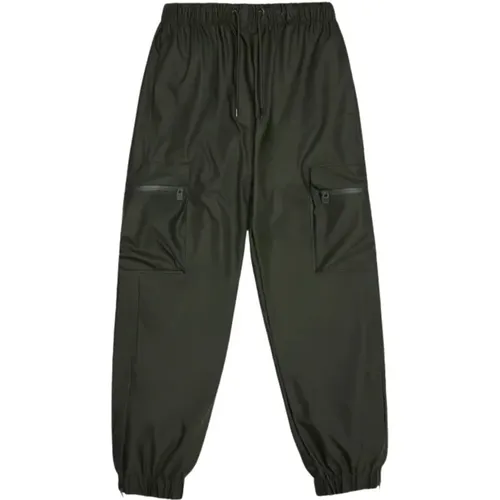 Wide Trousers, male, , Size: M Cargo Rain Pants - Rains - Modalova