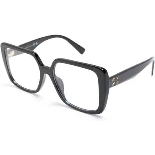 Schwarze Optische Brille Must-Have , Damen, Größe: 54 MM - Miu Miu - Modalova