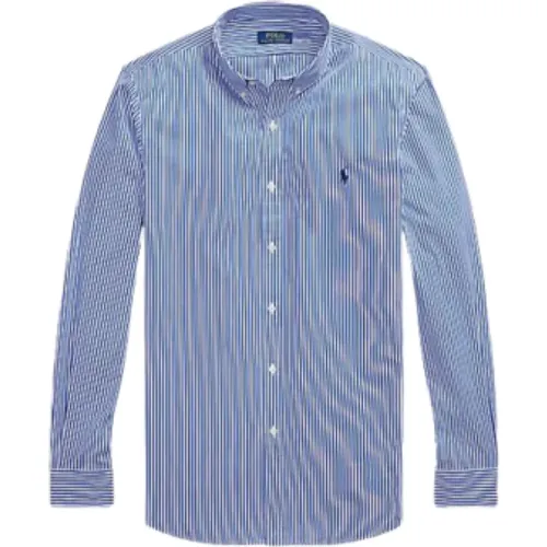 Gestreiftes Blau/Weißes Hemd - Iconisches Logo - Ralph Lauren - Modalova