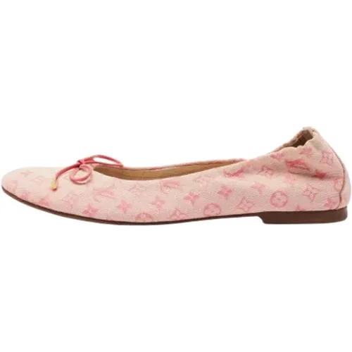 Pre-owned Flats, female, , Size: 6 1/2 US Pre-owned Canvas flats - Louis Vuitton Vintage - Modalova