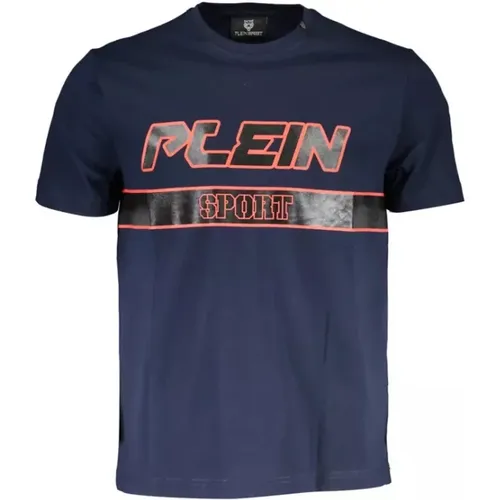 Cotton T-Shirt, Short Sleeve, Crew Neck, Print, Logo , male, Sizes: 2XL, XL, L, S, M - Plein Sport - Modalova