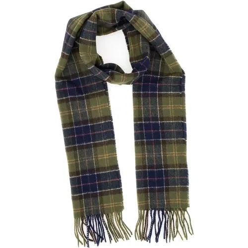 Winter Scarves, male, , Size: ONE SIZE Tartan Lambwool Scarf - Barbour - Modalova